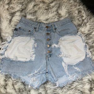 Distressed Jean Shorts